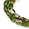 Electroplate Transparent Glass Beads Strands EGLA-Q127-A01-01F-3