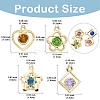 60Pcs Rack Plating Eco-Friendly Iron Rhinestone Pendants IFIN-YW0003-91-3