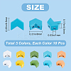 50pcs 5 colors Spray Painted Alloy Multi-Strand Links FIND-CN0001-13-2