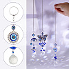 AHADEMAKER 3Pcs 3 Style Evil Eye Pendant Decorations HJEW-GA0001-26-3