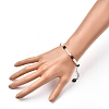 Natural Black Agate Beaded Bracelets BJEW-JB05313-05-4