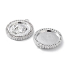 Brass Micro Pave Clear Cubic Zirconia Pendants KK-F871-40P-2