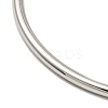 Non-Tarnish 304 Stainless Steel Simple Plain Bangle for Women BJEW-F461-01D-P-3