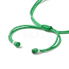 Handmade Japanese Seed Rectangle with Flower Link Braided Bead Bracelet BJEW-MZ00014-01-3