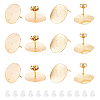 DICOSMETIC 6 Pairs 2 Style Brass Stud Earrings Findings KK-DC0001-40-1
