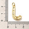 Brass Micro Pave Clear Cubic Zirconia Pendants KK-G521-01G-J-3