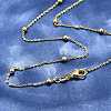 Brass Cable Chain Necklaces NJEW-I247-02G-1