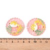 Ocean Theme Flat Round Resin Cabochons CRES-T025-02D-3