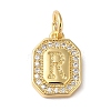 Real 18K Gold Plated Brass Micro Pave Clear Cubic Zirconia Pendants KK-L216-002G-R-1