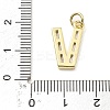 Brass Micro Pave Cubic Zirconia Pendants KK-V014-01G-22-3