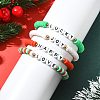 4Pcs Handmade Polymer Clay Heishi Bead Stretch Bracelet Sets BJEW-FS00030-5