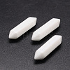 Faceted Bullet Opaque Glass Point Beads for Wire Wrapped Pendants Making LS-G-K003-30mm-07-1