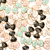 40Pcs 4 Colors Alloy Enamel Pendants ENAM-CJ0002-17-3