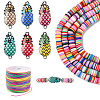 DIY Heishi Handmade Polymer Clay Bracelet Making Kits DIY-YW0012-37B-1