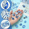 40Pcs 2 Styles Floral Theme Ornaments Glass Oval Flatback Cabochons GGLA-FS0001-10-2