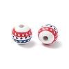 Independence Day Themes Wood European Beads LS-WOOD-I014-01C-1