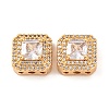 Brass Micro Pave Clear Cubic Zirconia Beads LS-KK-S389-29G-1