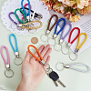 16Pcs 16 Style Imitation Leather Keychain KEYC-CP0001-22-3