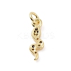 Brass Micro Pave Cubic Zirconia Charms KK-C012-27G-2