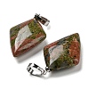 Natural Unakite Pendants G-C066-03A-3