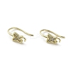 Brass Micro Pave Cubic Zirconia Earring Hooks KK-C048-13H-G-1