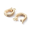 Rack Plating Brass Micro Pave Clear Cubic Zirconia Fold Over Clasps KK-A183-07G-2