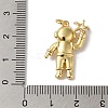 Rack Plating Brass Micro Pave Clear Cubic Zirconia Pendants KK-B092-40G-3