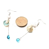 Alloy Shell Shape Dangle Earrings EJEW-TA00655-4
