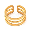Ion Plating(IP) 304 Stainless Steel Hollow Multi-layer Open Cuff Finger Rings for Women RJEW-S414-19B-G-2