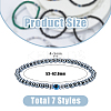 7Pcs 7 Style Natural Mixed Gemstone Round & Plastic Evil Eye Beaded Stretch Bracelets Set NJEW-FI0001-15-2