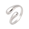 Ion Plating(IP) 304 Stainless Steel Open Cuff Ring for Women LS-STAS-S125-12G-4