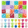 880pcs 24 Styles Eco-Friendly Transparent Acrylic Beads TACR-SP0001-23-1