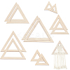 2 Sets Triangle Wood Hoop Rings Macrame for DIY Craft Making DIY-BC0009-97-1
