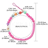 Round & Star Acrylic Beaded Mobile Phone Lanyard Wrist Strap HJEW-YW0001-03-3