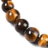 Natural Tiger Eye Rondelle Graduated Beaded Necklaces for Women Men NJEW-K388-02V-2
