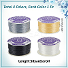 4 Rolls 4 Colors Special Coated Nylon Beading Threads for Seed Beads OCOR-WR0001-95-2