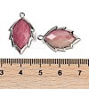 Natural Rhodonite Faceted Leaf Pendants G-I375-04P-12-3