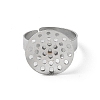 Non-Tarnish 304 Stainless Steel Sieve Ring Settings STAS-K278-06A-P-2