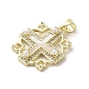 Brass Pave Shell Pendants KK-I708-17I-G-2