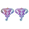 Ion Plating(IP) 201 Stainless Steel Filigree Pendants X-STAS-S118-032-1