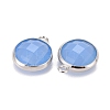 Brass Glass Charms KK-C228-01P-3