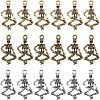 SUPERFINDINGS 180Pcs 3 Style Punk Alloy Pendants FIND-FH0001-23-1