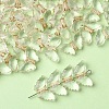 100Pcs Plating Transparent Acrylic Beads TACR-YW0003-17-2