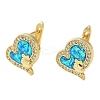 Heart Rack Plating Brass Micro Pave Cubic Zirconia Hoop Earrings EJEW-P277-07C-G-1