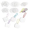 40Pcs 10 Style Acrylic Transparent Blank Pendants with Glitter DIY-CJC0002-013-2