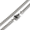 304 Stainless Steel Double Layer Pendant Necklaces NJEW-D047-02P-4