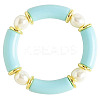 Fashionable Women's Chunky Curved Acrylic Tube Beads Stretch Bracelets AP8792-5-1