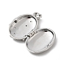 Brass Micro Pave Clear Cubic Zirconia Locket Pendants X-KK-L262-07P-2