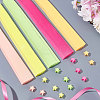 1 Set 5 Colors  Fluorescent Lucky Star Origami Paper DIY-CP0010-79B-4