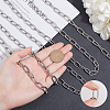 2Pcs 2 Style 304 Stainless Steel Cable Chain STAS-GA0001-06-3